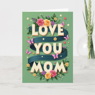 Liefde voor jou Moeder Bloem Illustratie Kaart
