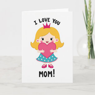 Liefde voor jou Moeder Hartelijke Meisjeskaart Kaart