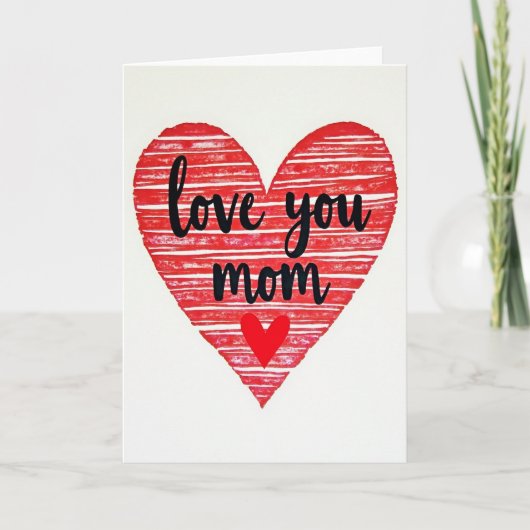Liefde voor jou Moeder Kunst Hart Kaart (Voorkant)
