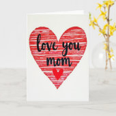 Liefde voor jou Moeder Kunst Hart Kaart (Gele Bloem)