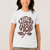 Liefde voor jou Moeder Roos Typografie Tri-Blend Shirt (Voorkant)