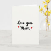 Liefde voor jou Moeder Script Hart Kaart (Gele Bloem)