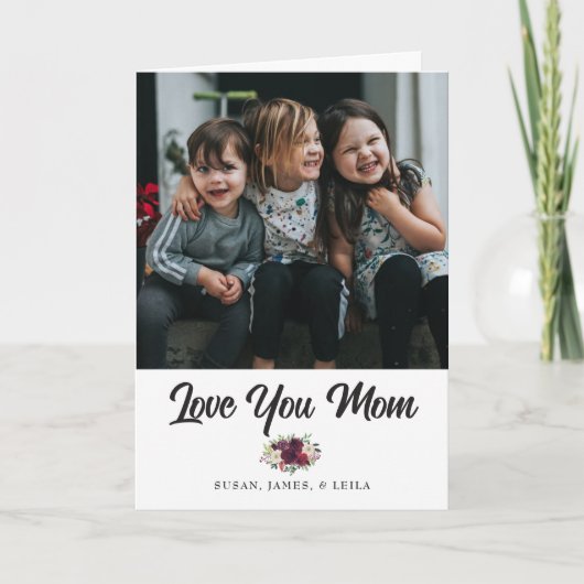 Liefde voor jou Moeder Script met Foto Kaart (Voorkant)