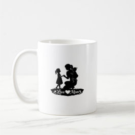 Liefde voor jou Moeder Silhouet Moederdag Ontwerp Koffiemok