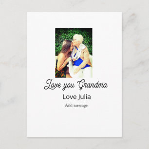 Liefde voor jou Oma foto naam liefdesbericht klein Briefkaart