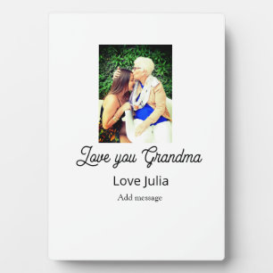 Liefde voor jou Oma foto naam liefdesbericht klein Fotoplaat