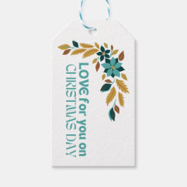 Liefde voor jou op kerstdag cadeaulabel