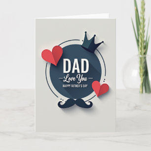 Liefde voor jou papa kroon icoon kaart