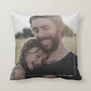 Liefde voor jou Papa Minimalistische Foto Vaderdag Kussen