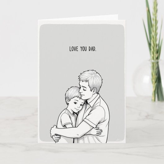 Liefde voor jou papa Simpele omhelzingskaart Kaart (Voorkant)