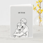 Liefde voor jou papa Simpele omhelzingskaart Kaart (Gele Bloem)