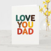 Liefde voor jou Papa Typografische kaart (Gele Bloem)