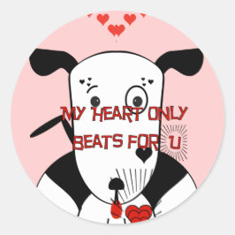 Liefde voor jou Petey de Bull Terrier Ronde Sticker