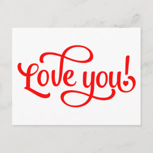 Liefde voor jou Rood Witte Bruiloft Verlovingsjubi Briefkaart
