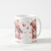 Liefde voor jou Teddy met viool Koffiemok (Voorkant rechts)
