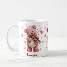 Liefde voor jou Teddy met viool Koffiemok