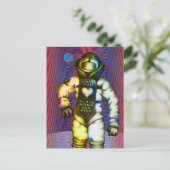 Liefde voor jou tot de maan Astronaut Tekening Coo Briefkaart (Staand voorkant)