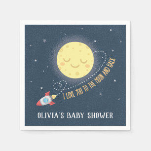Liefde voor jou tot de maan en terug baby shower a servet