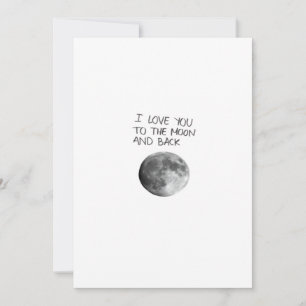 Liefde voor jou tot de maan en terug Modern Esthet Feestdagenkaart