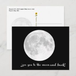 Liefde voor jou tot de maan en terug. SD -    Briefkaart