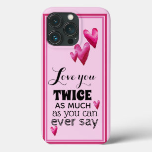 Liefde voor jou, twee keer zo veel - Hartjes Case-Mate iPhone Case