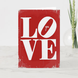 Liefde voor jou Vintage Stijl Kaart