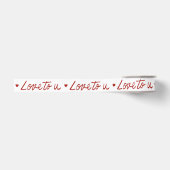 Liefde voor jou wit en rood grosgrain lint (Voorkant)
