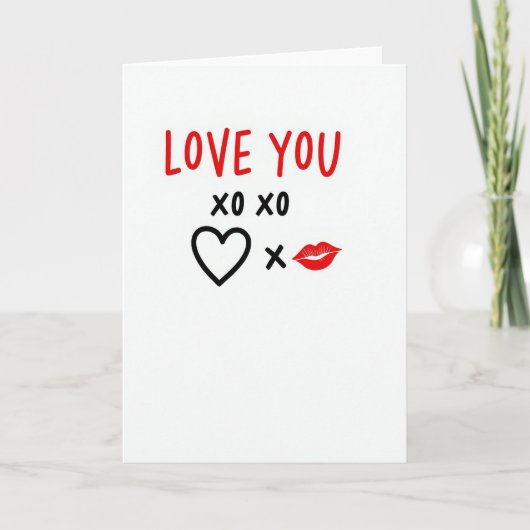 Liefde voor jou Xo Xo kaart (Voorkant)