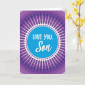 Liefde voor jou, zoon aangepaste kaart (Gele Bloem)