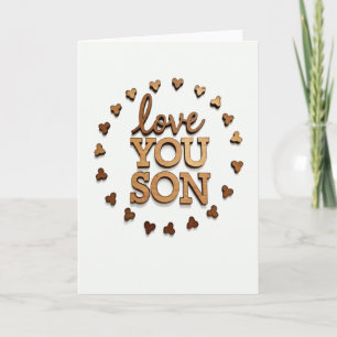 Liefde voor jou zoon houten letterkaart kaart