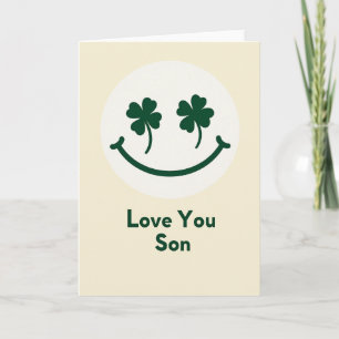 Liefde voor jou, zoon Shamrock kaart