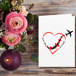 Liefde voor jou zoveel Hart & Vliegtuig Romantisch Kaart