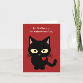 Liefde voor jou / Zwarte Kat Valentijnsdagkaart Feestdagen Kaart