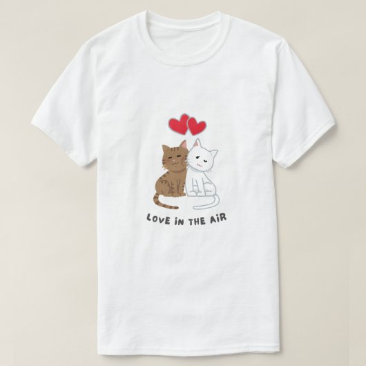 Liefde voor katten en schoonheid t-shirt (Design voorkant)