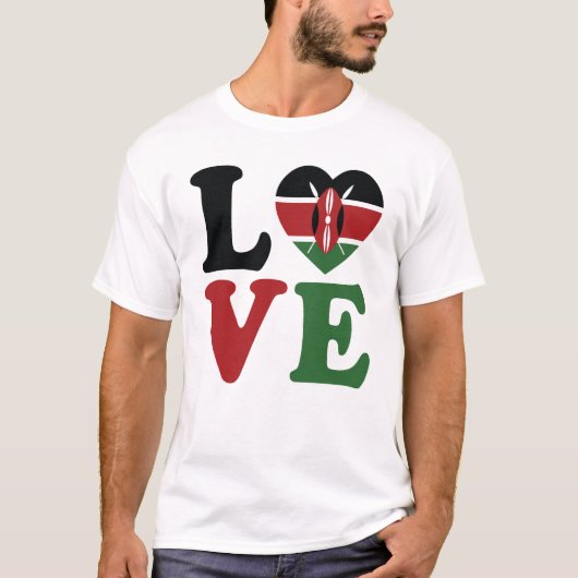 Liefde voor Kenia T-shirt (Voorkant)