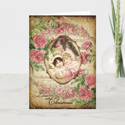 Liefde voor Kerstmis Feestdagen Kaart (Voorkant)