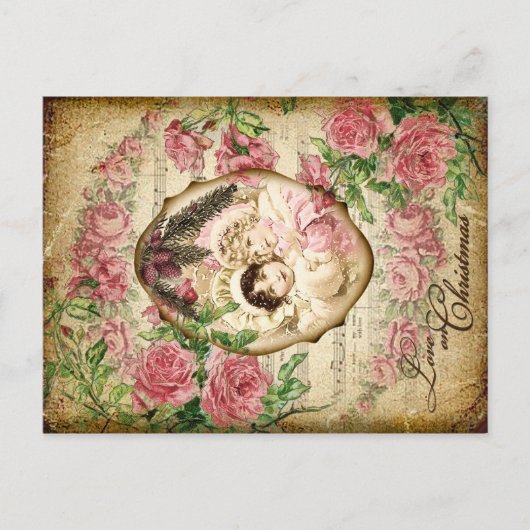 Liefde voor Kerstmis Feestdagenkaart (Voorkant)