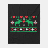 liefde voor Kerstmis Ugly Fleece Deken (Voorkant)