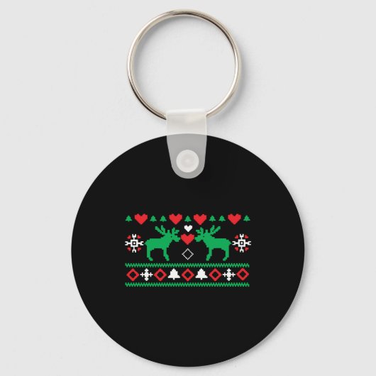 liefde voor Kerstmis Ugly Sleutelhanger (Voorkant)
