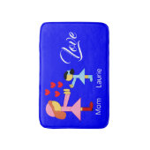 Liefde voor kinderen: blauw badmat (Voorkant Verticaal)