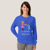 Liefde voor kinderen: blauw t-shirt (Voorkant volledig)