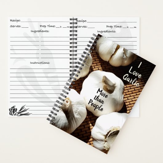 Liefde voor knoflook fotografisch recept notitieboek (Binnen)