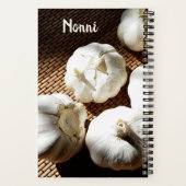 Liefde voor knoflook fotografisch recept notitieboek (Achterkant)