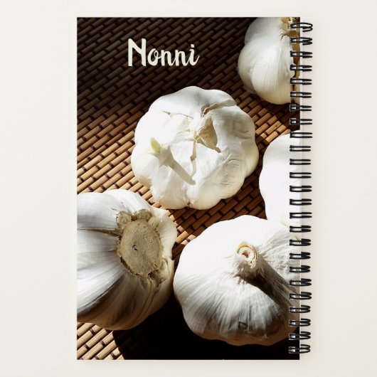 Liefde voor knoflook fotografisch recept notitieboek (Achterkant)