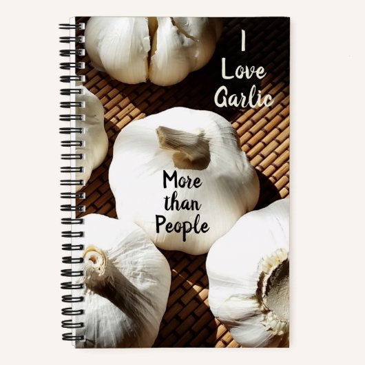 Liefde voor knoflook fotografisch recept notitieboek (Voorkant)