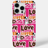 Liefde voor koffie en honden Case-Mate iPhone case (Achterkant)