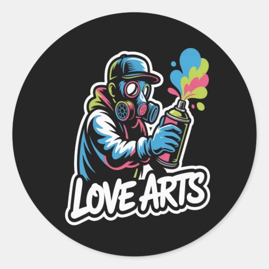 Liefde voor KUNST Ronde Sticker (Voorkant)