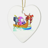 Liefde voor libellen keramisch ornament (Links)