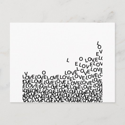 liefde voor liefde briefkaart (Voorkant)
