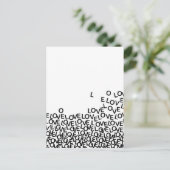 liefde voor liefde briefkaart (Staand voorkant)
